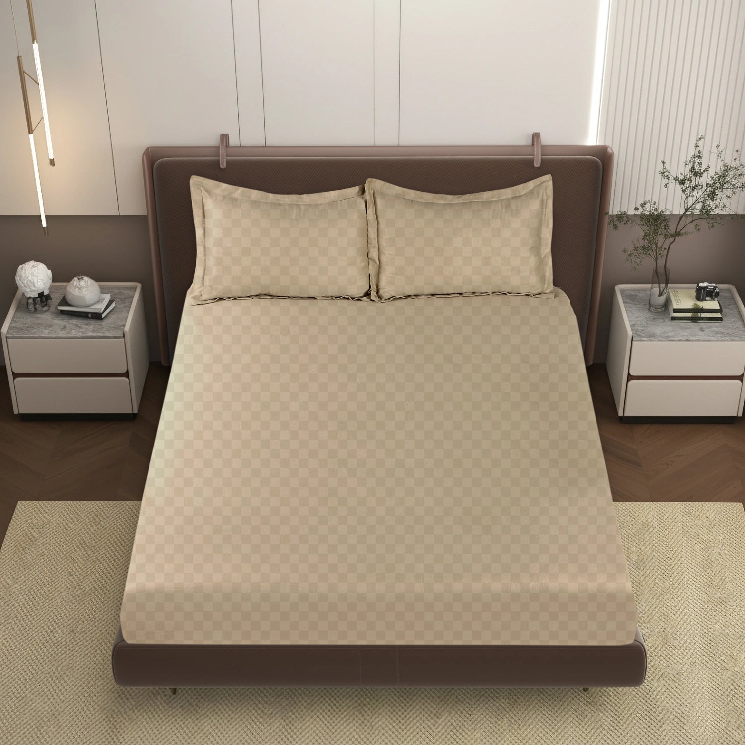 AVA - Dunes - Pure Cotton Jacquard King Bedsheet (108×108 inches)