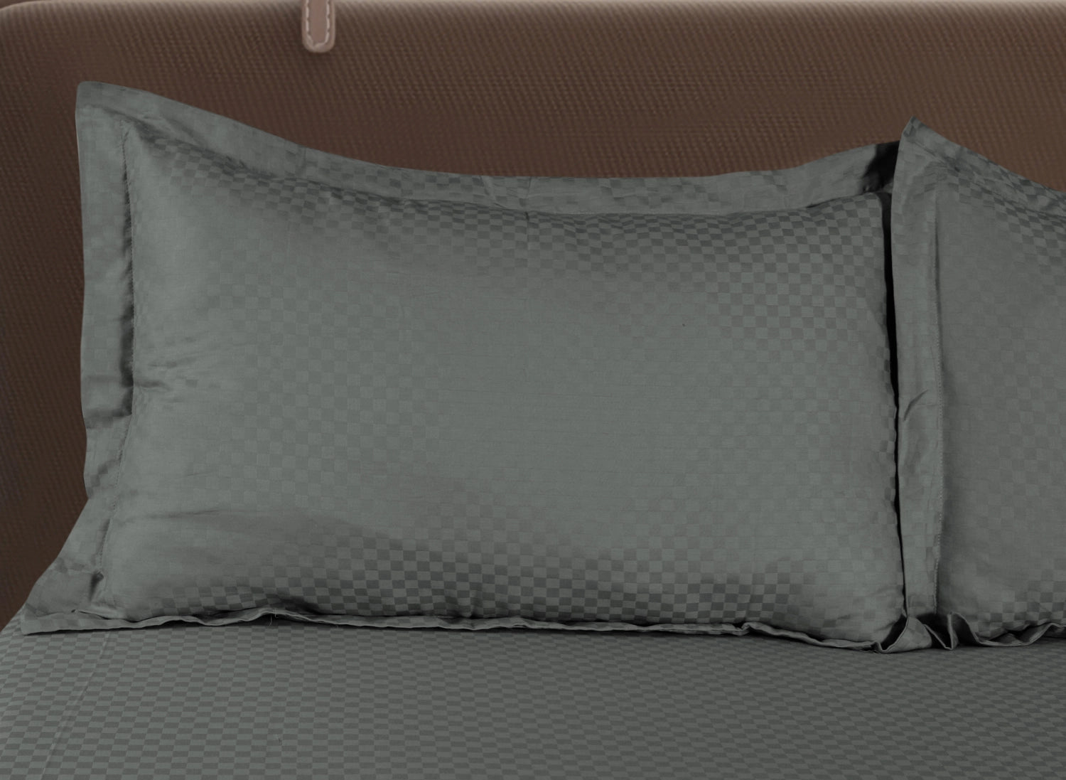 AVA - Grey - Pure Cotton Jacquard King Bedsheet (108×108 inches)