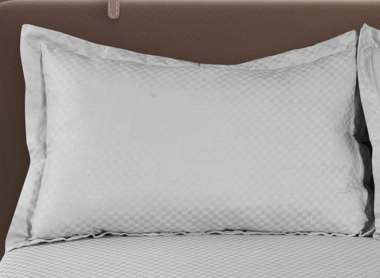 AVA - Natural Grey - Pure Cotton Jacquard King Bedsheet (108×108 inches)