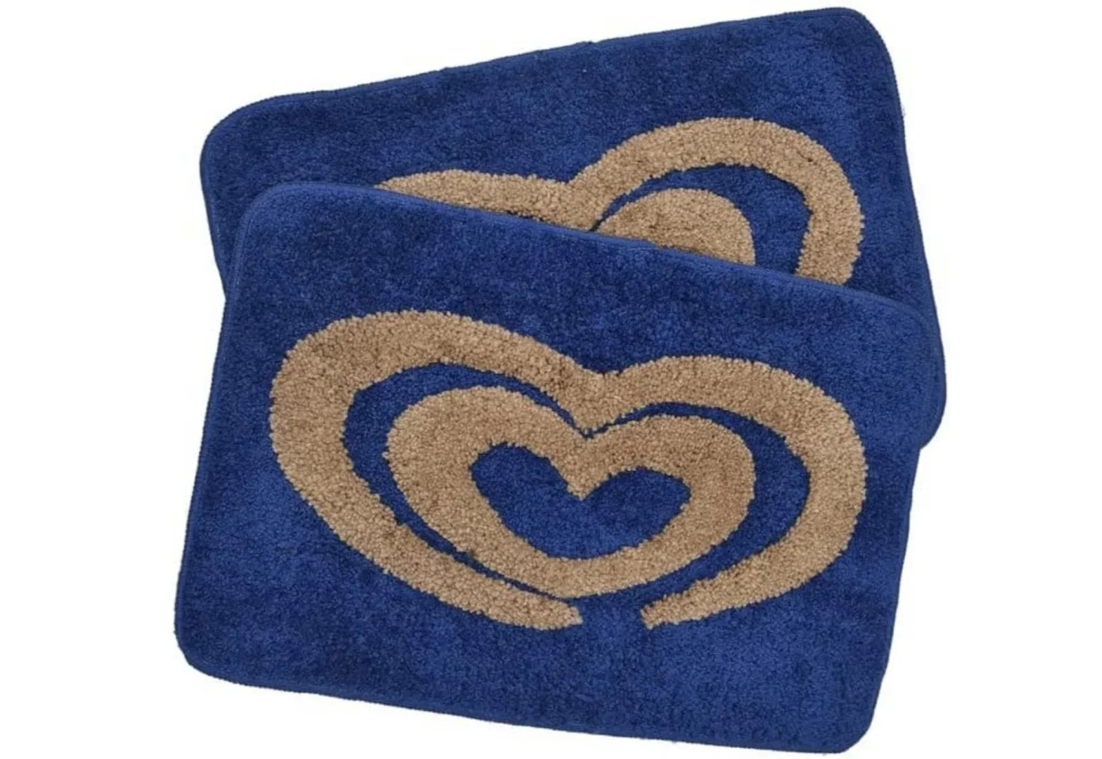 Amore - Blue Microfibre Doormat (Pack of 2)