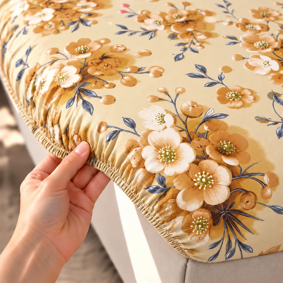 Angela - King - 7D Design Fitted Bedsheet (78×72 inches)