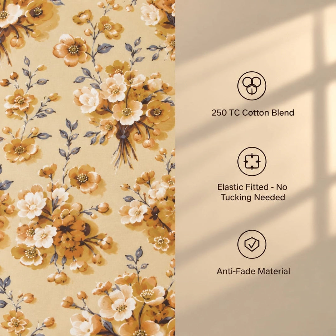 Angela - King - 7D Design Fitted Bedsheet (78×72 inches)