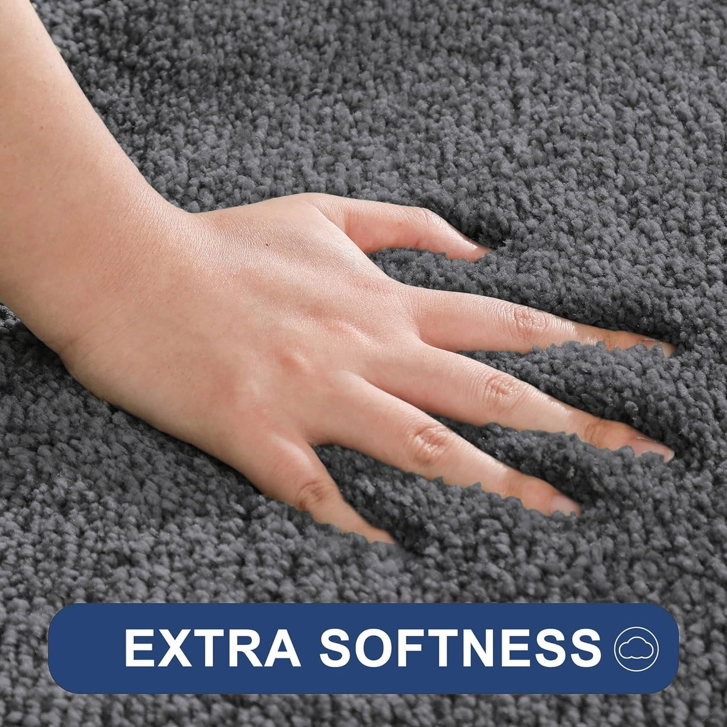 Aura Grey - Anti-Slip Microfibre Doormat (40x60 cm) - Pack of 1