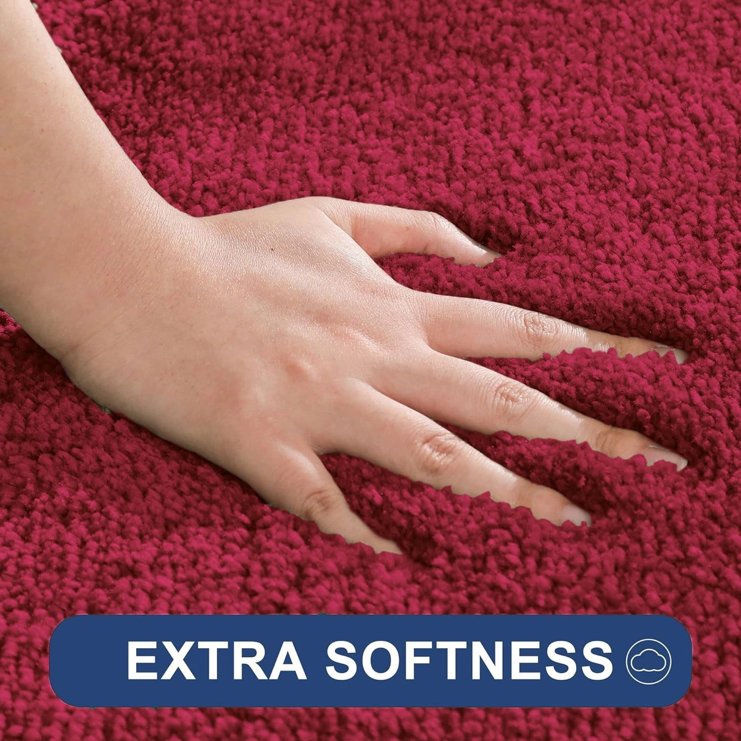 Aura Red - Anti-Slip Microfibre Doormat (40x60 cm) - Pack of 1