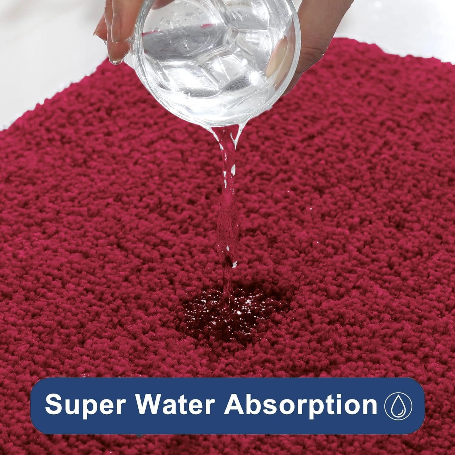 Aura Red - Anti-Slip Microfibre Doormat (40x60 cm) - Pack of 1