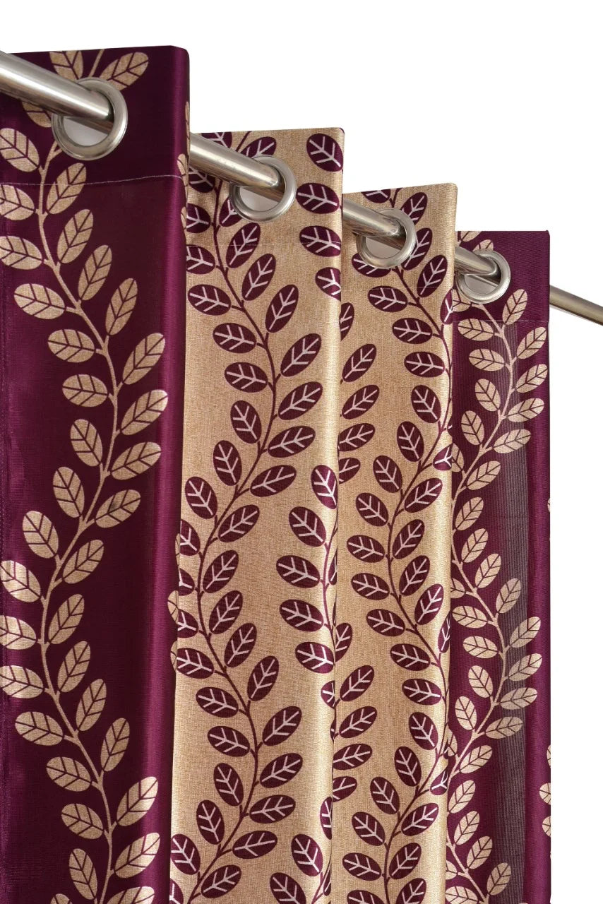 Boston - Maroon Curtains (Set of 2)