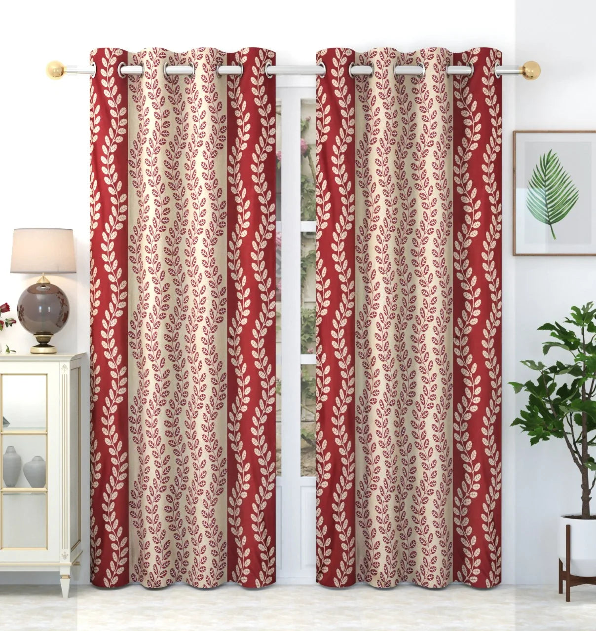 Boston - Red Curtains (Set of 2)