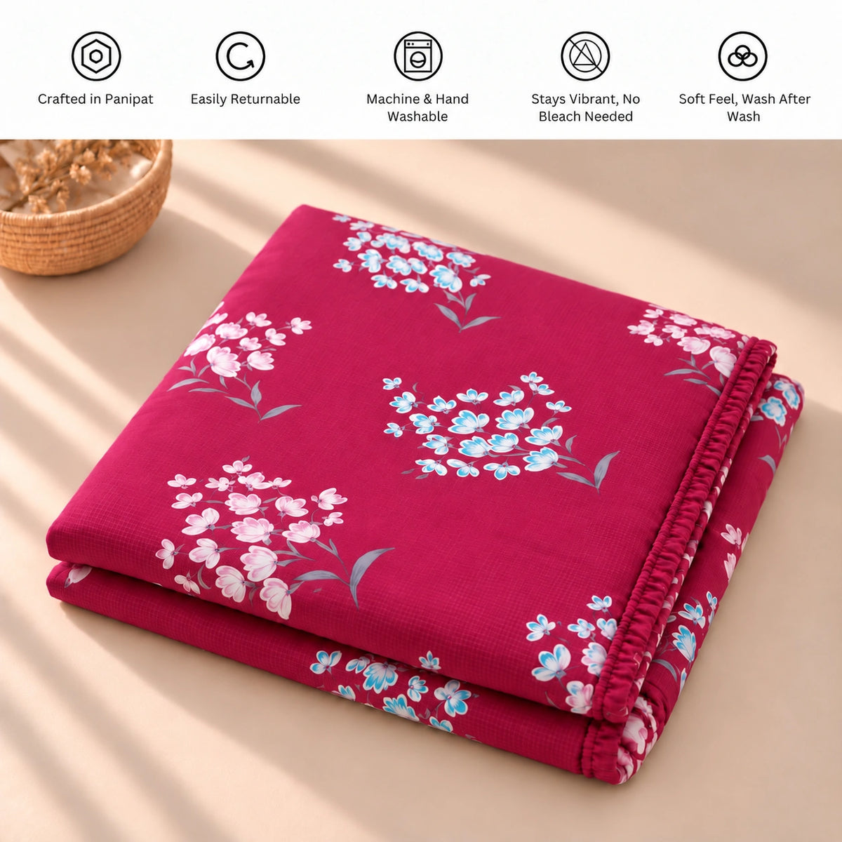 Cherry - King - Fitted Bedsheet (78×72 inches)