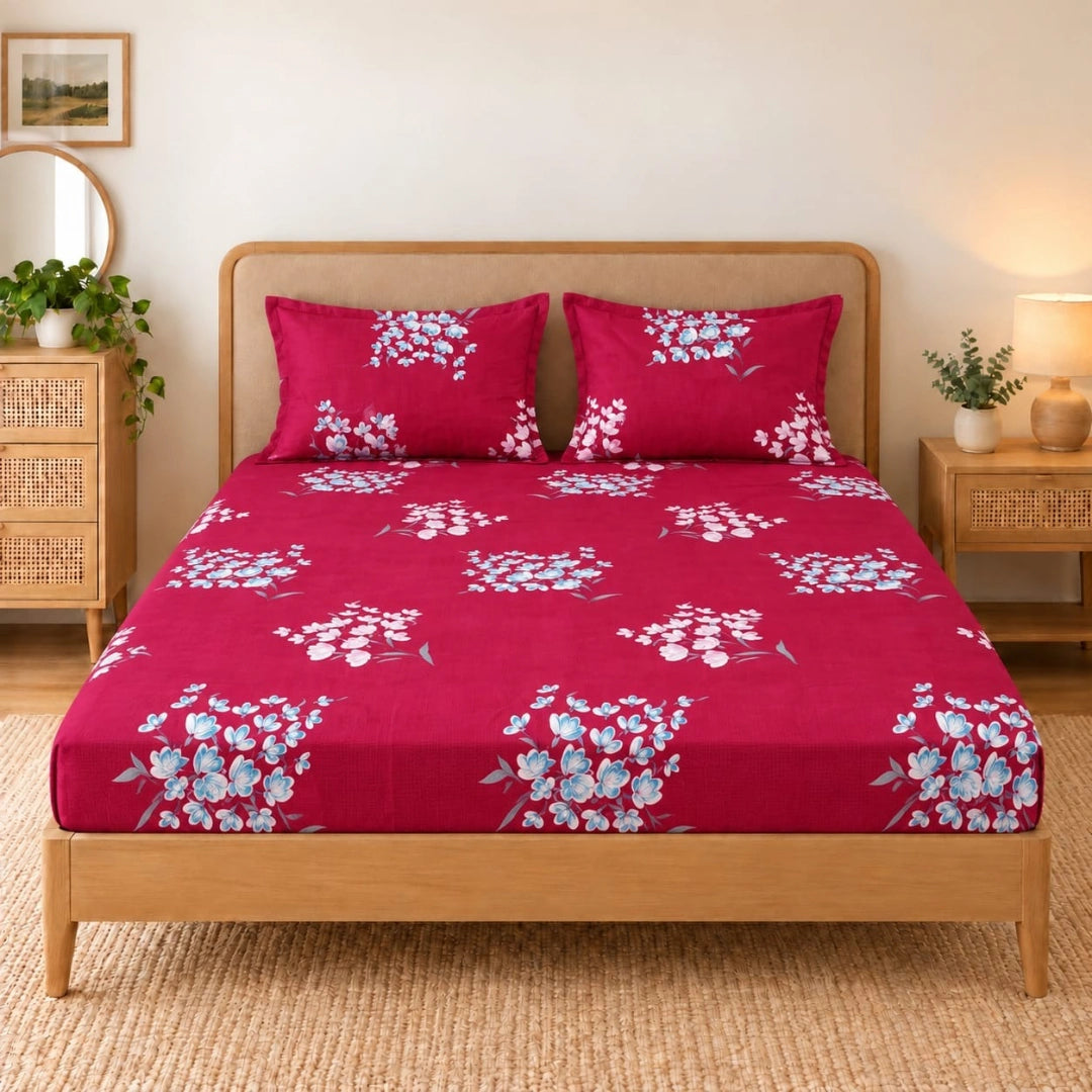 Cherry - King - Fitted Bedsheet (78×72 inches)