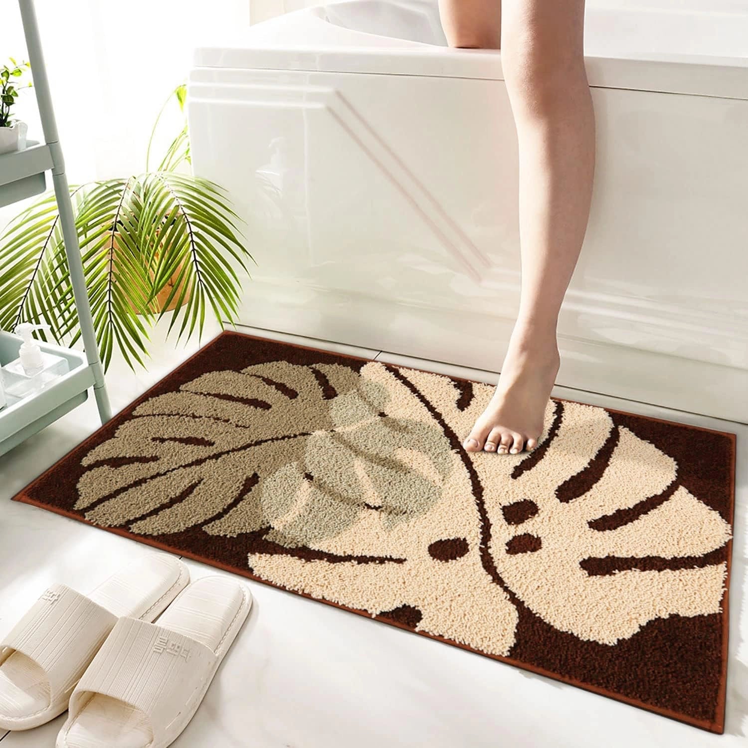 Coral Mocha - Anti-Slip Microfibre Doormat (40x60 cm) - Pack of 1