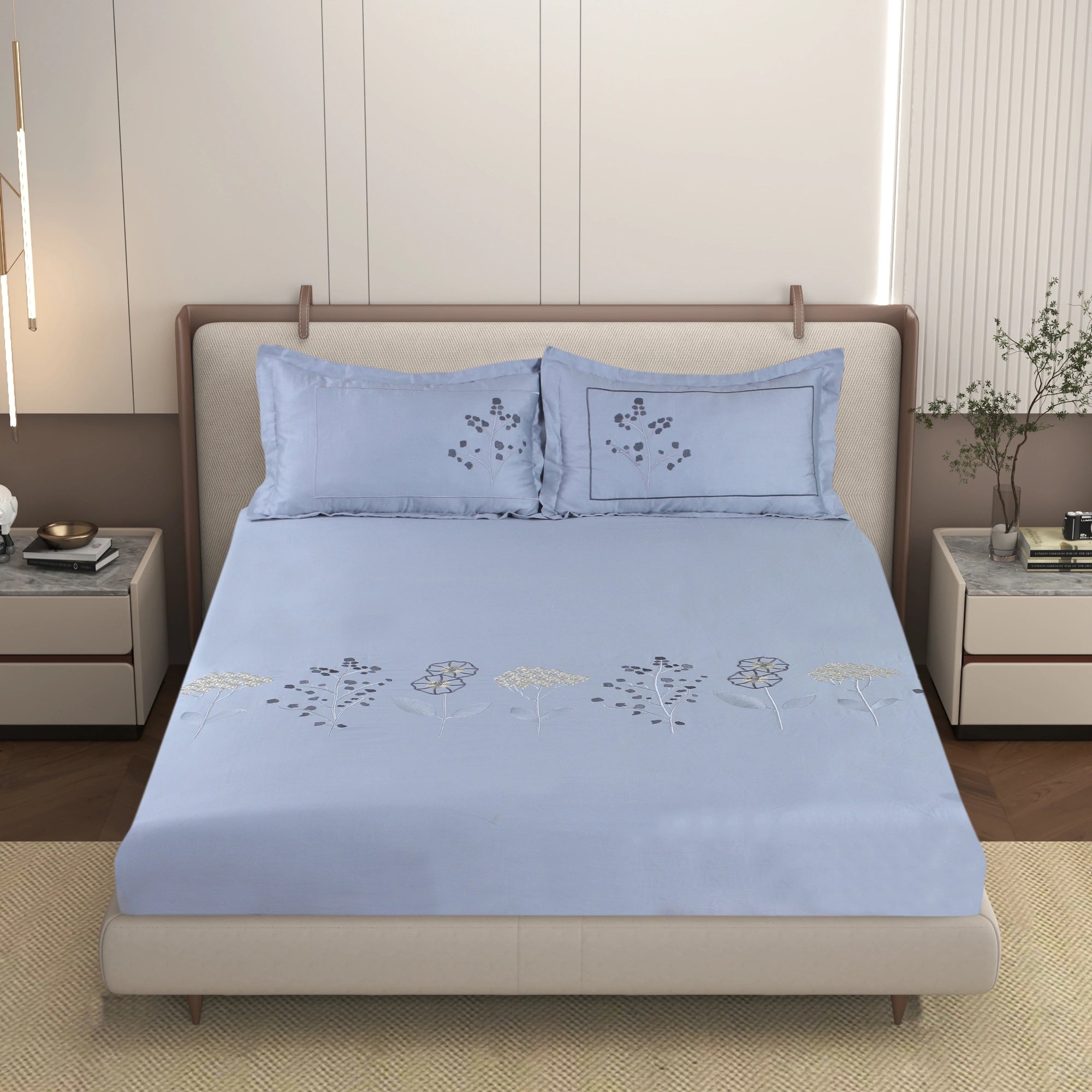 EDEN - Dawn Ice - Pure Cotton King Bedsheet (108×108 inches)
