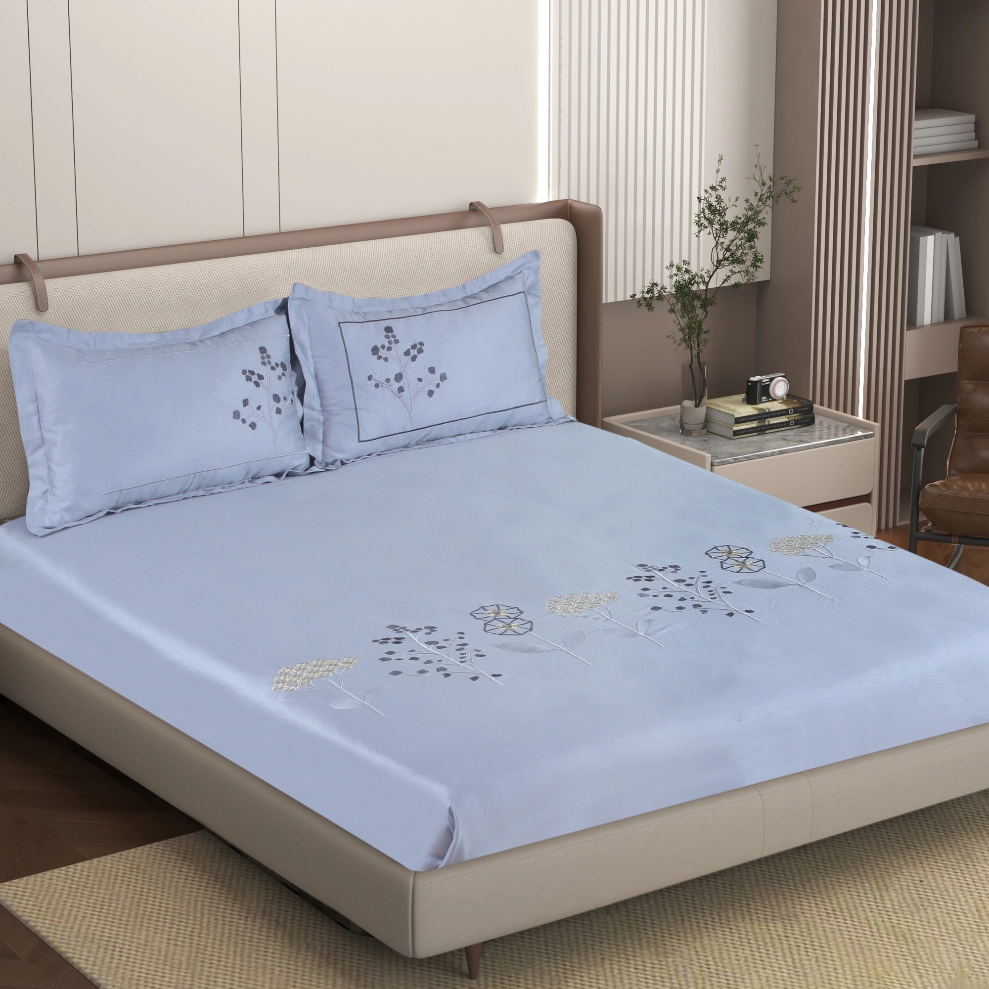 EDEN - Dawn Ice - Pure Cotton King Bedsheet (108×108 inches)