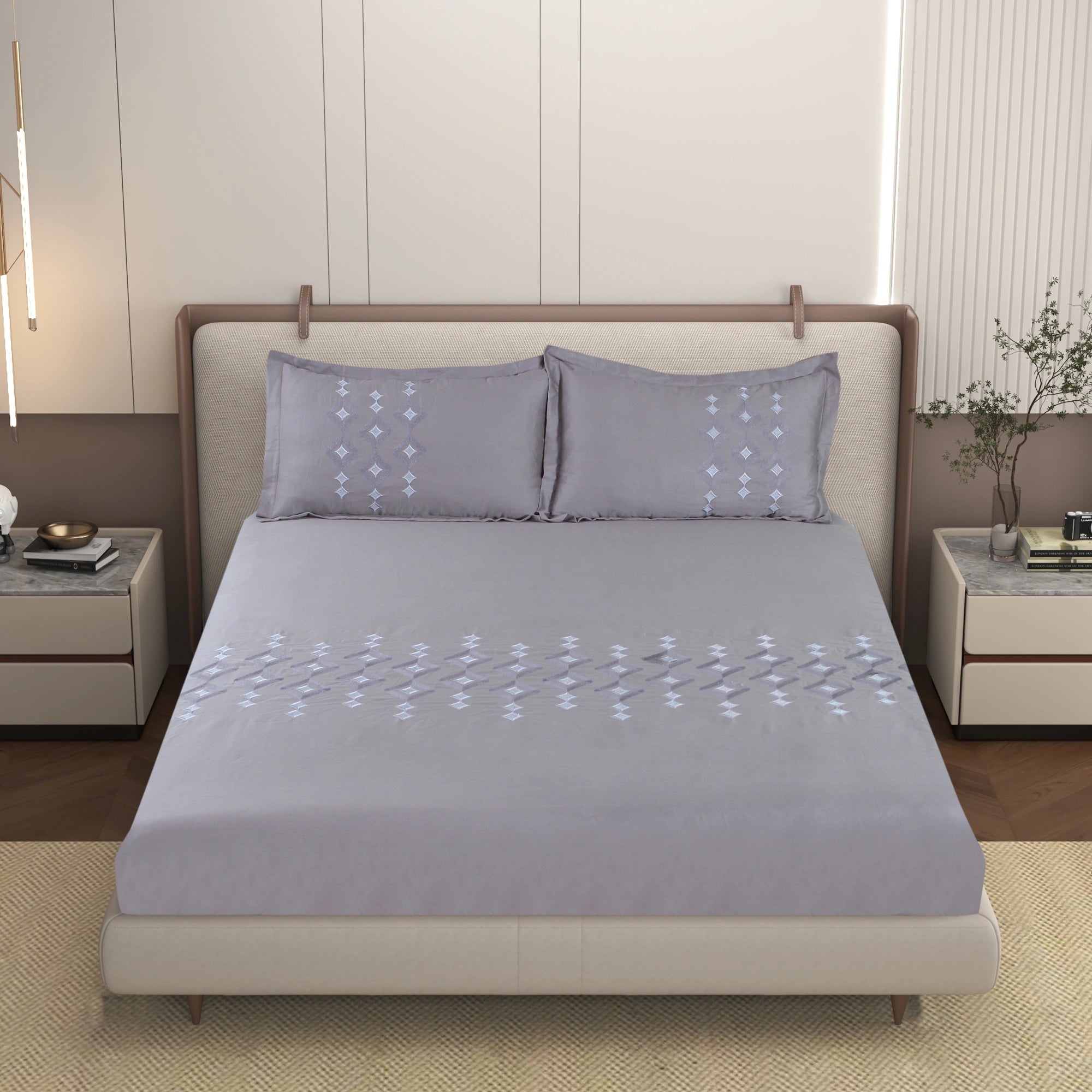 EDEN - Gem Mist - Pure Cotton King Bedsheet (108×108 inches)