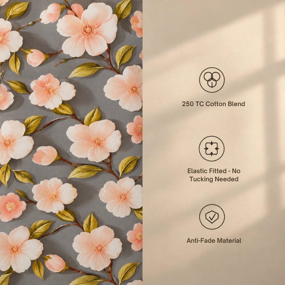 Elona - King - 7D Design Fitted Bedsheet (78×72 inches)