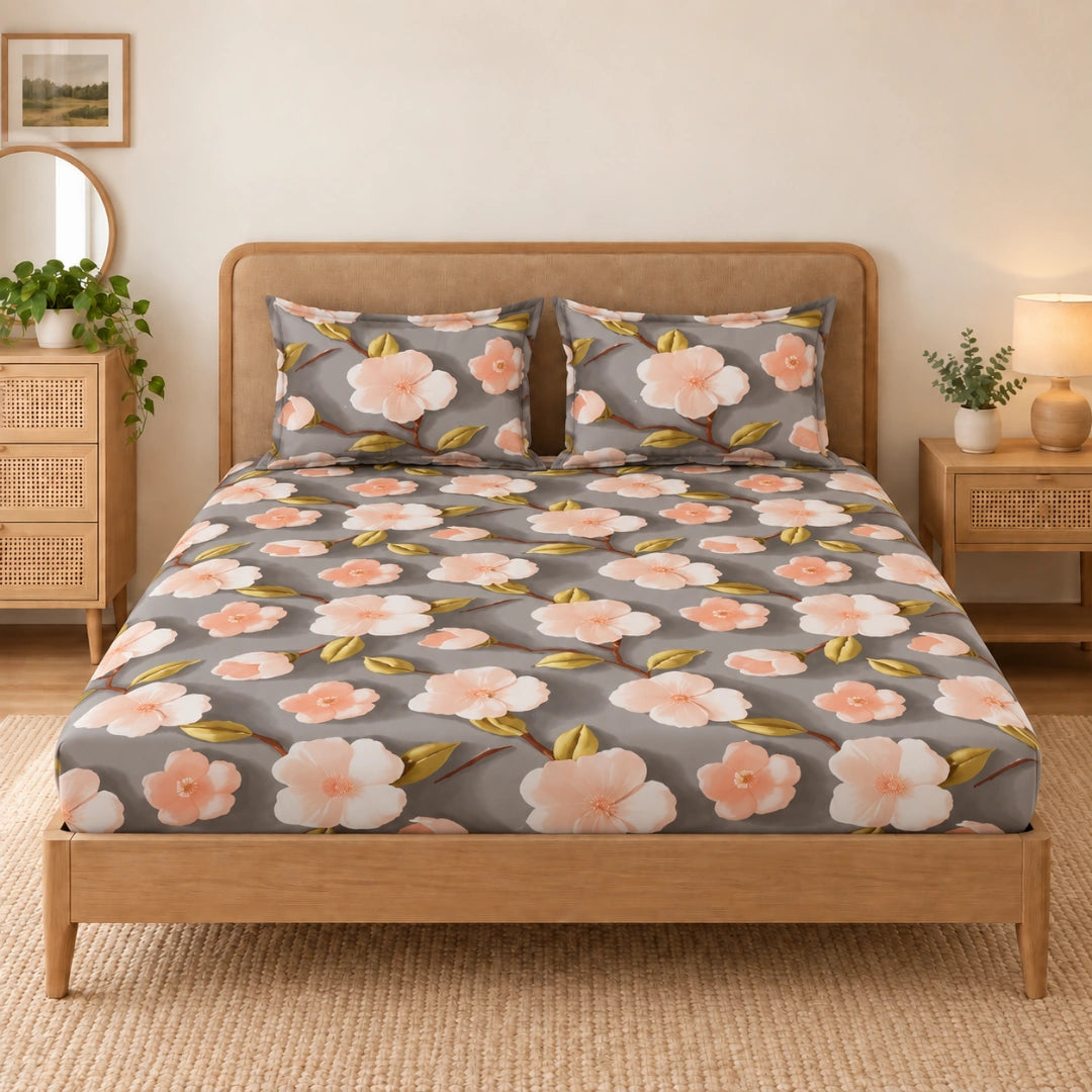 Elona - King - 7D Design Fitted Bedsheet (78×72 inches)