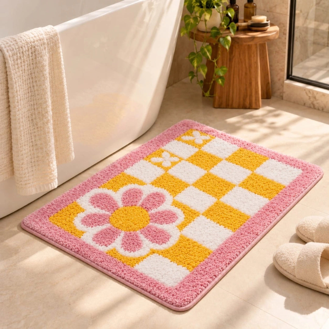 Epsori Orange - Anti-Slip Microfibre Doormat (40x60 cm) - Pack of 1