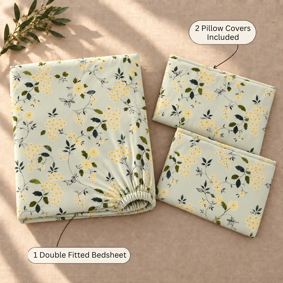 Fiona - Queen/Double - Fitted Bedsheet (76×72 inches)