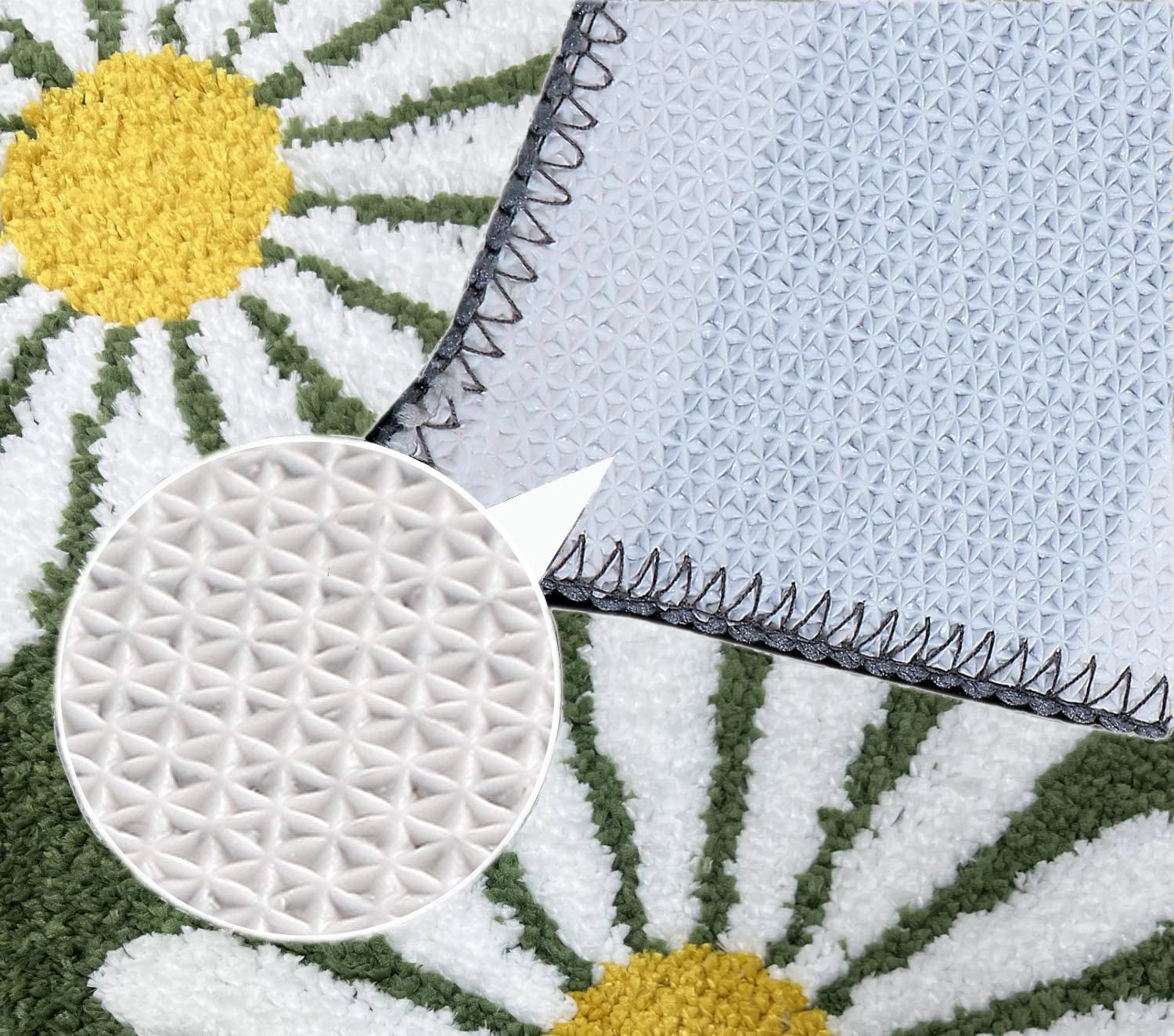 Flora Green - Anti-Slip Microfibre Doormat (40x60 cm) - Pack of 1