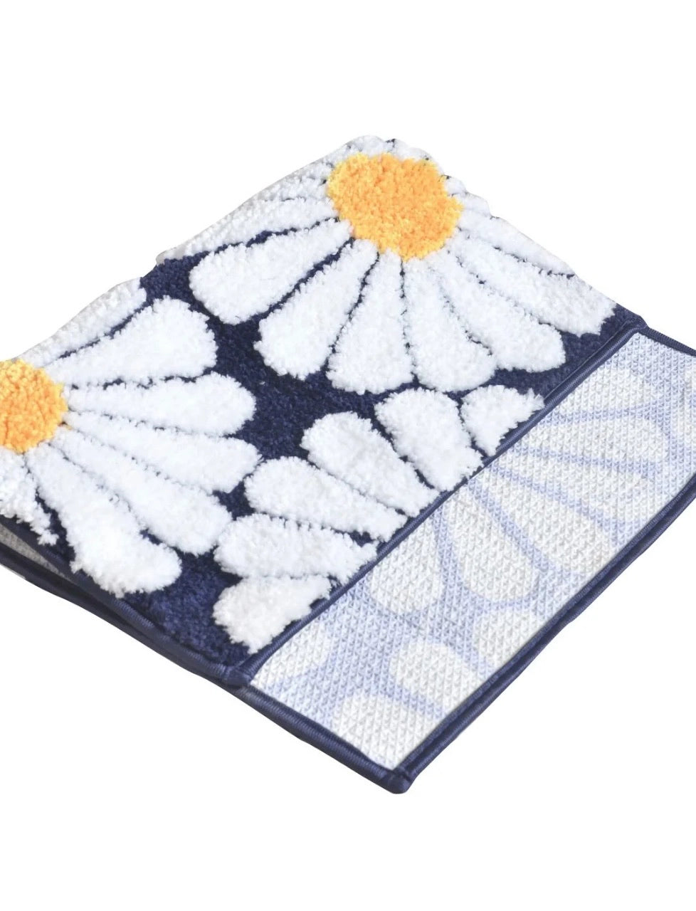 Flora Blue - Anti-Slip Microfibre Doormat (40x60 cm) - Pack of 1