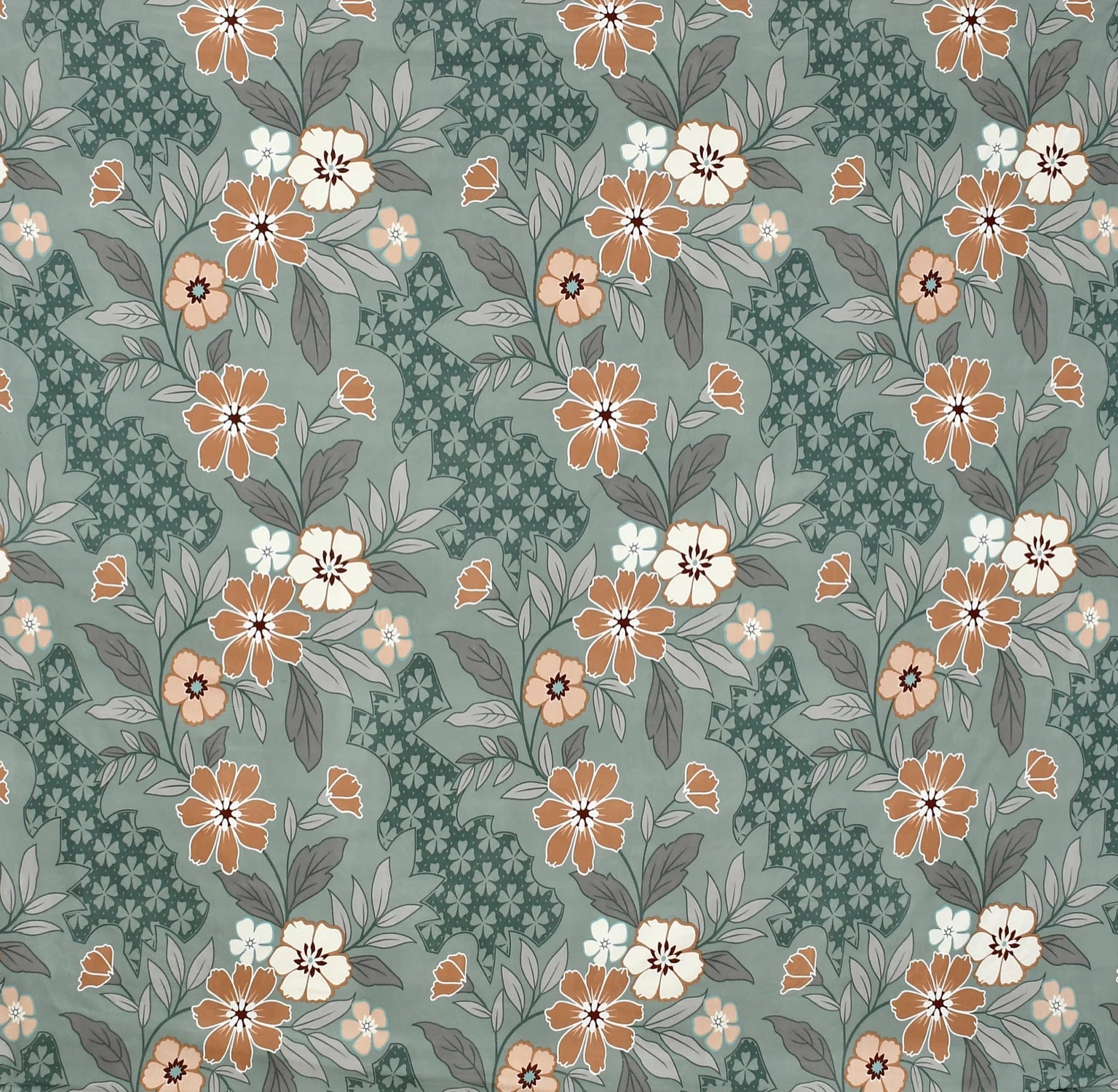 Flora Noir - Queen/Double - Fitted Bedsheet (76×72 inches)