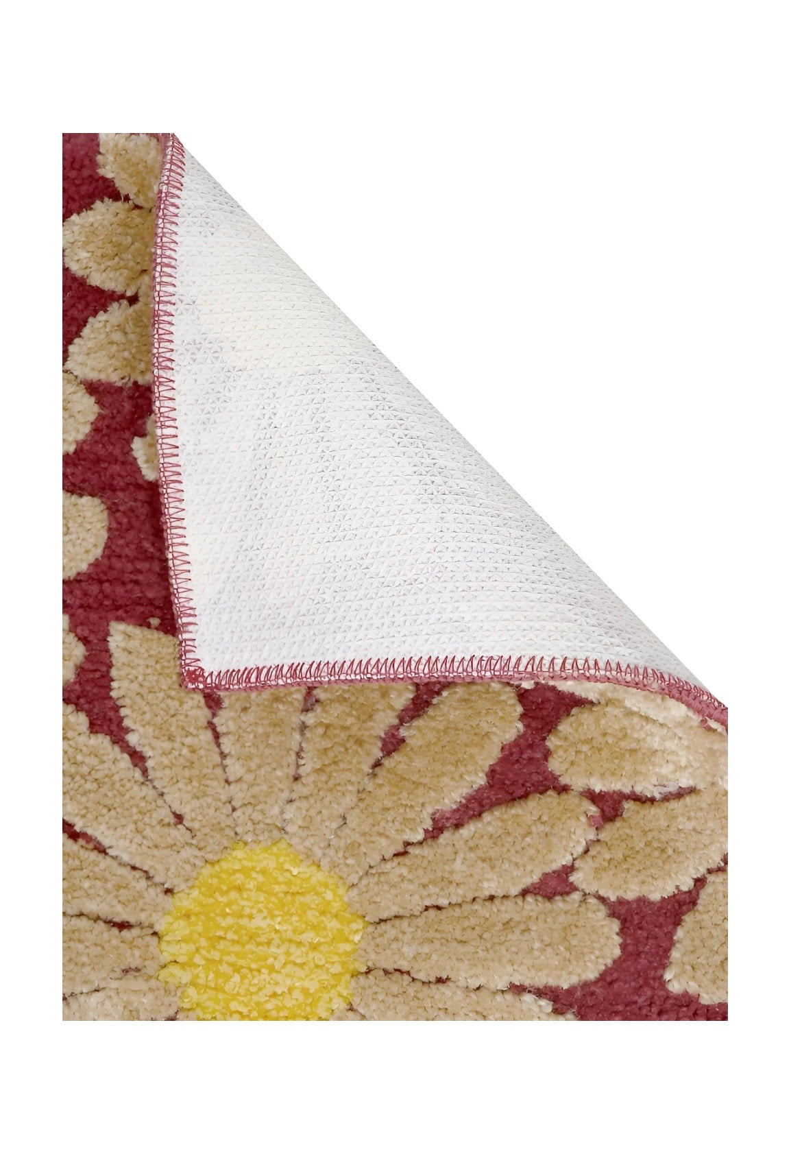 Flora Red - Anti-Slip Microfibre Doormat (40x60 cm) - Pack of 1