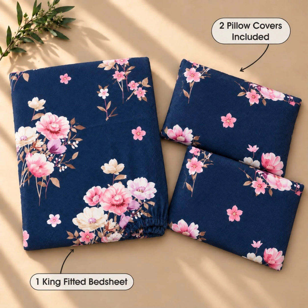 Florella - King - Fitted Bedsheet (78×72 inches)