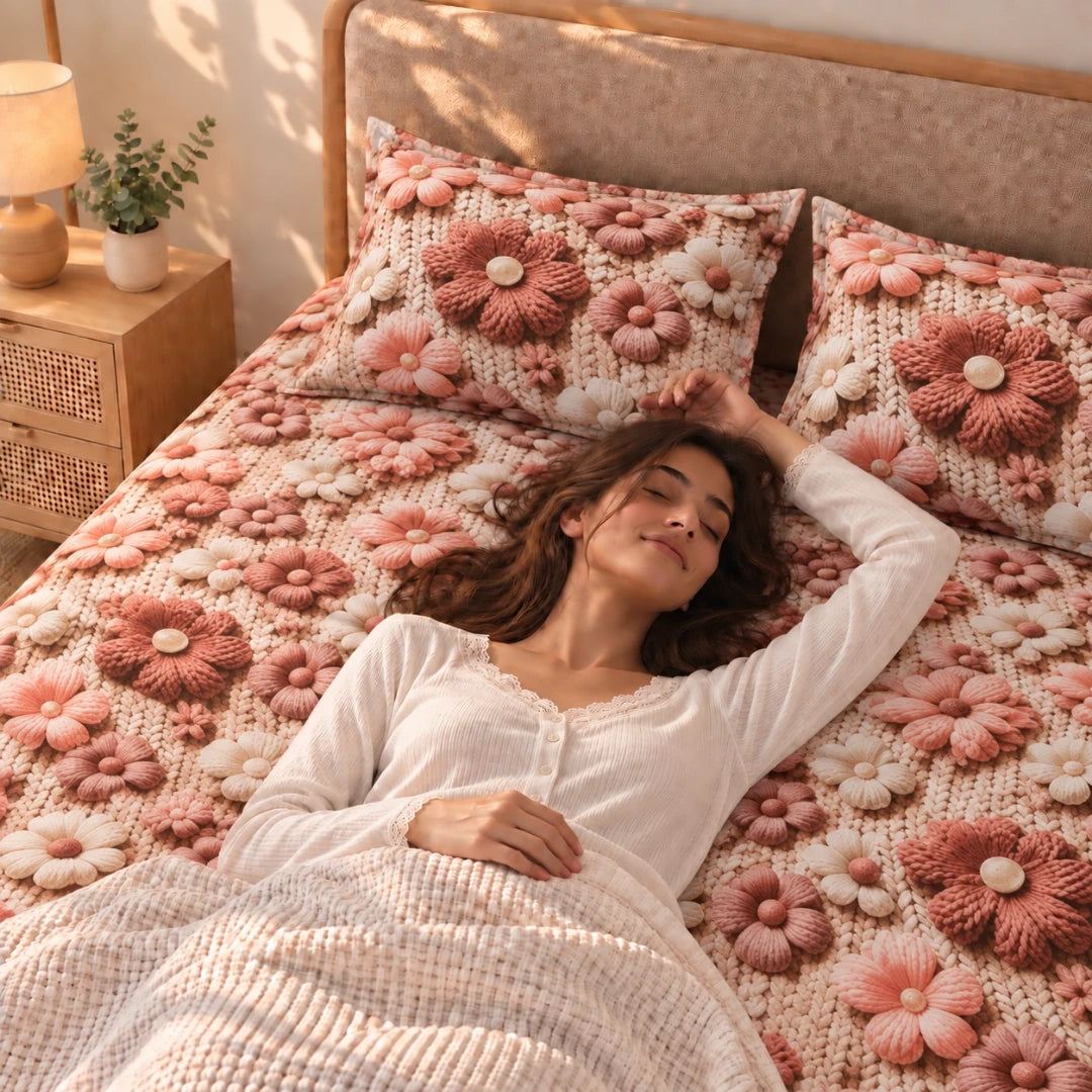 Florina - King - 7D Design Fitted Bedsheet (78×72 inches)