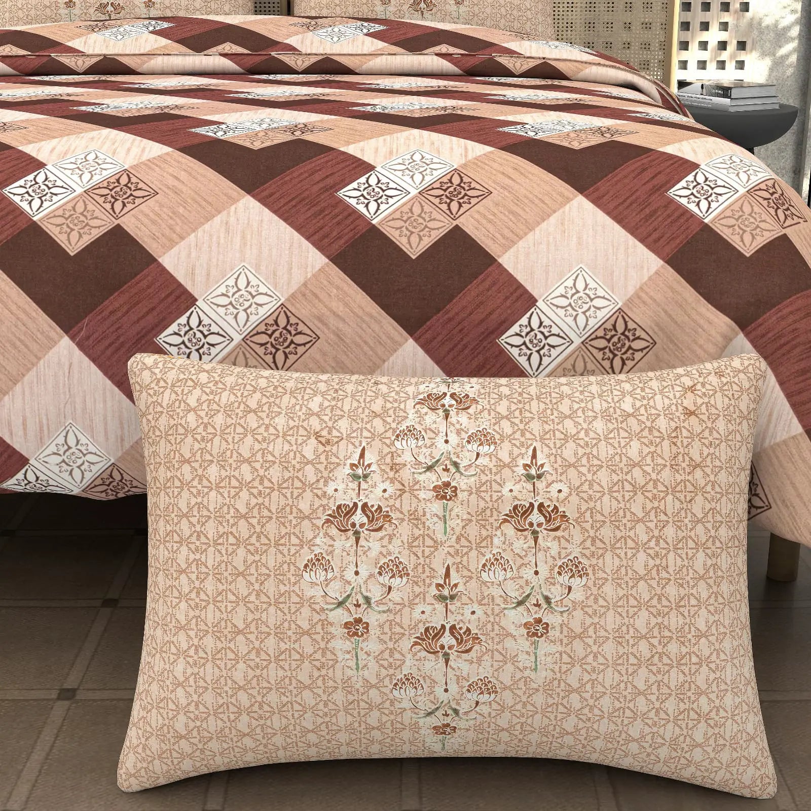 Gemstone Ruby - King - 100% Pure Cotton Bedsheet (108×108 inches)