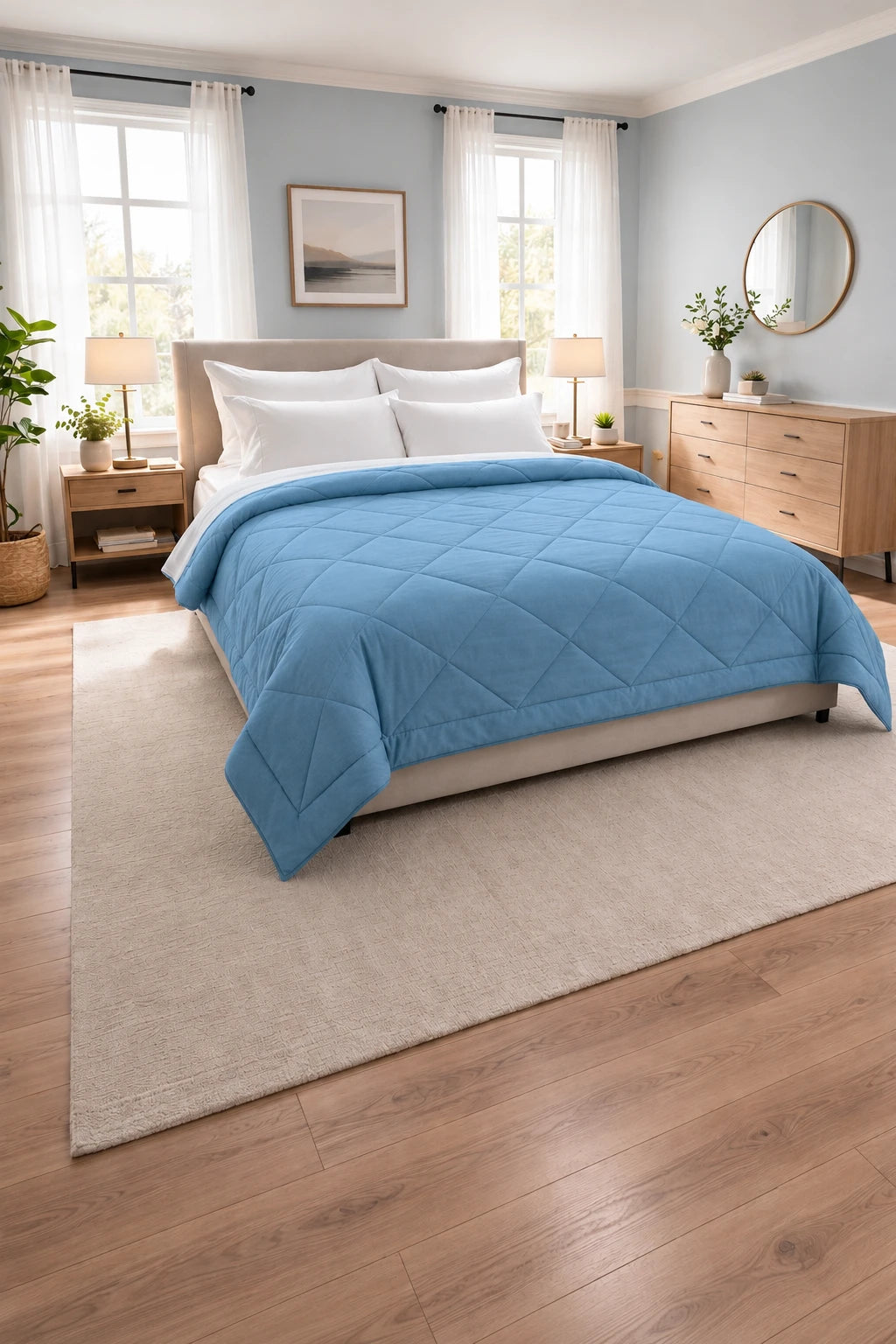 Reversible Double Bed Comforter - Glacier & Mist (Prism)