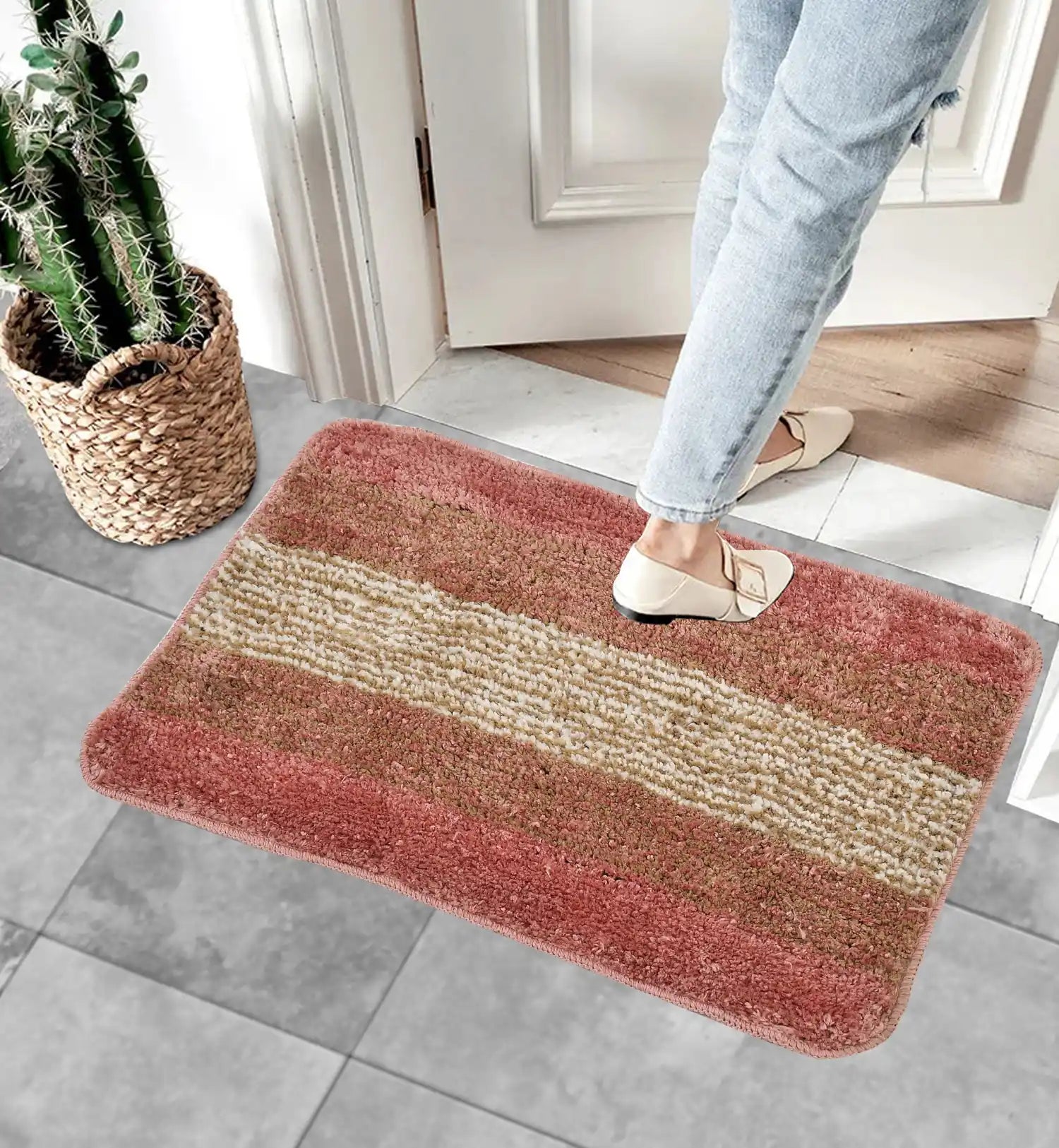 Holland - Rose Microfibre Doormat (Pack of 2)