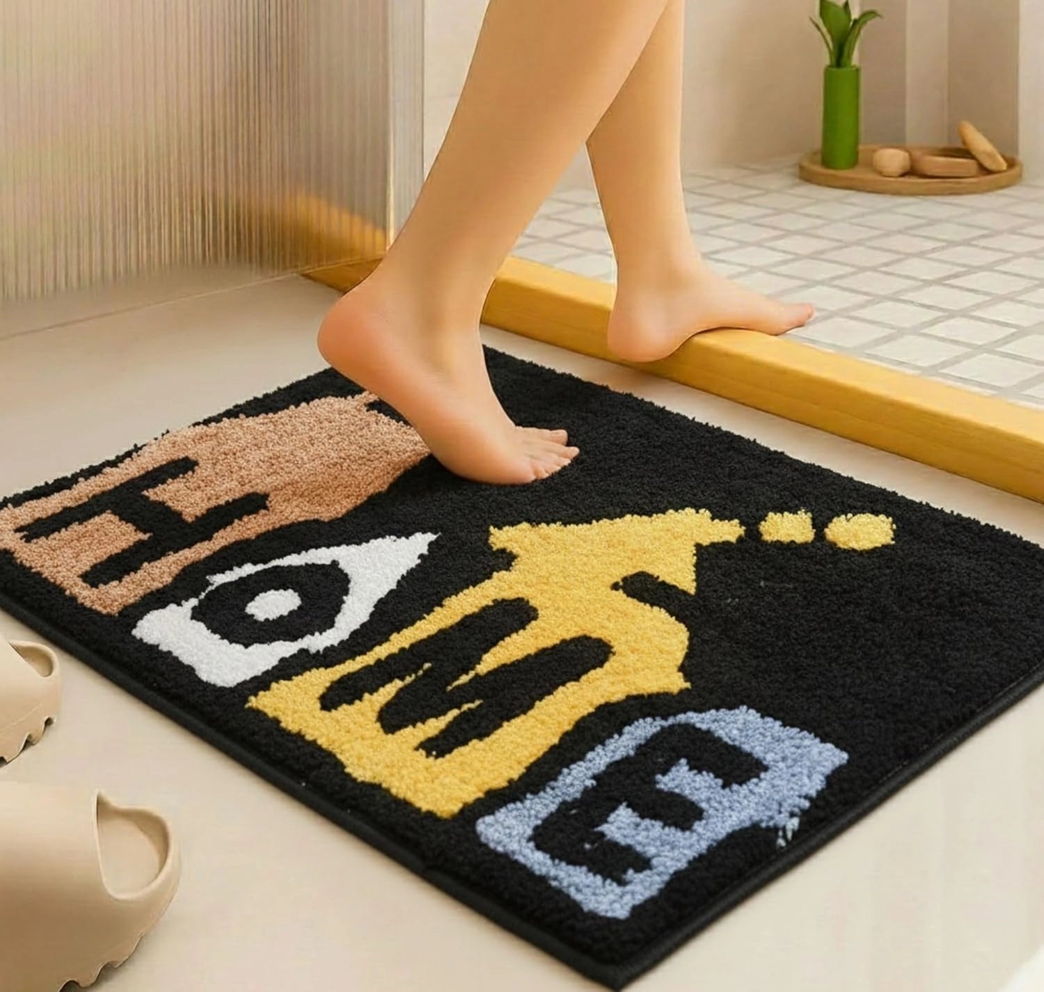 Home - Anti-Slip Microfibre Doormat (40x60 cm) - Pack of 1