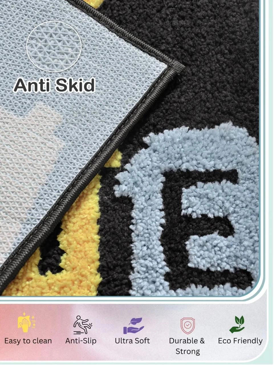 Home - Anti-Slip Microfibre Doormat (40x60 cm) - Pack of 1