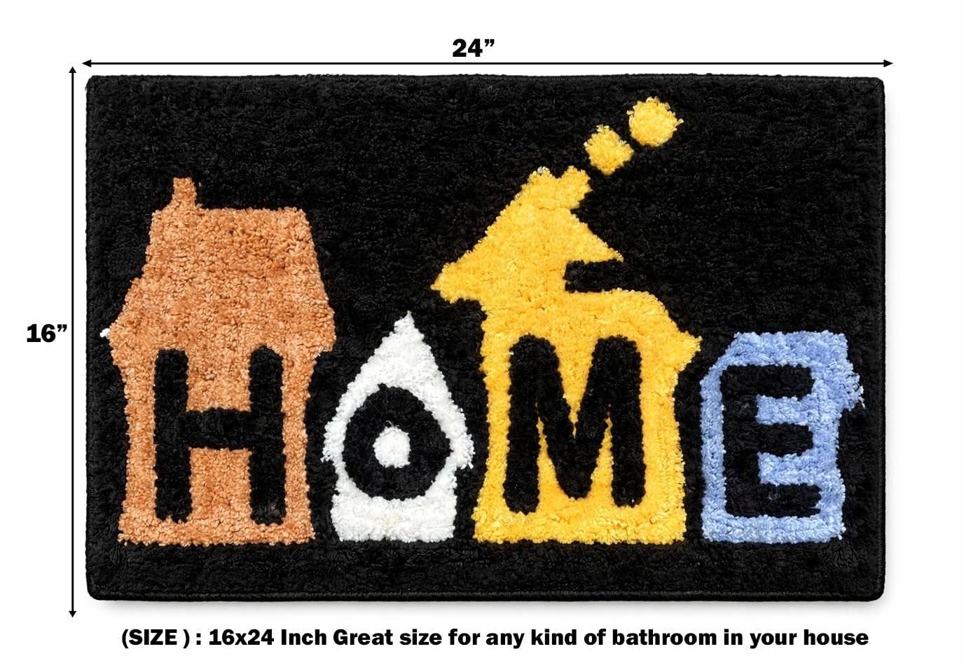 Home - Anti-Slip Microfibre Doormat (40x60 cm) - Pack of 1