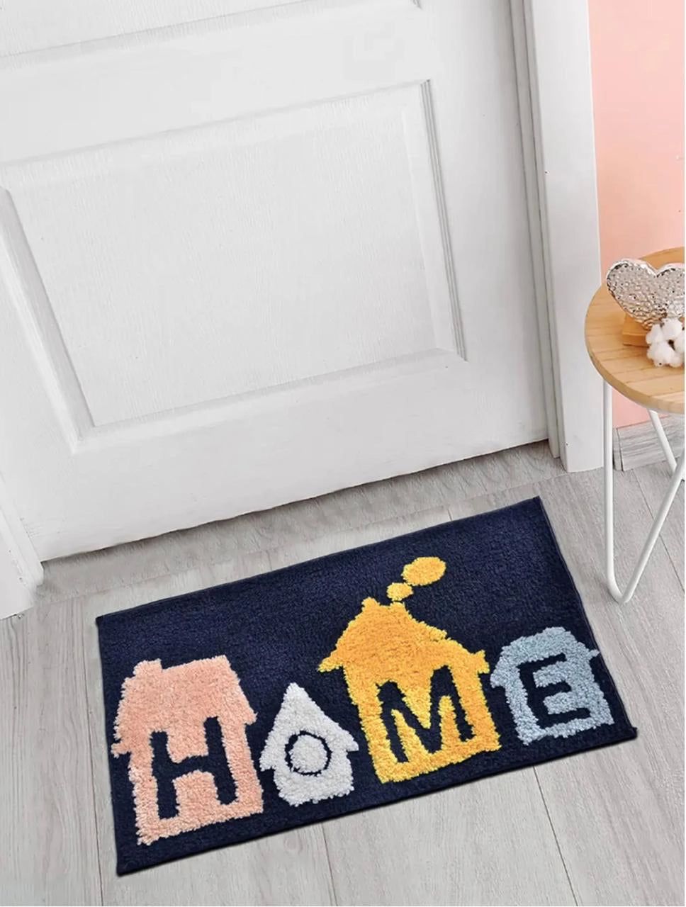 Home Blue - Anti-Slip Microfibre Doormat (40x60 cm) - Pack of 1