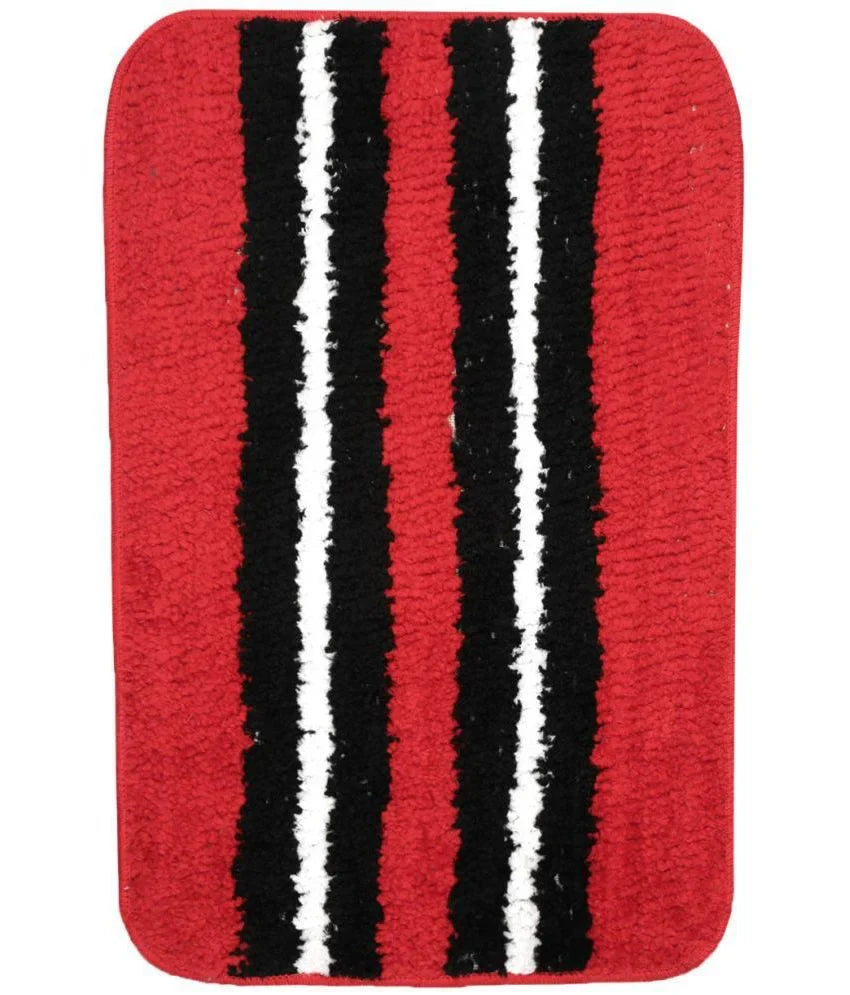 Horizon - Red & Black Microfibre Doormat (Pack of 2)