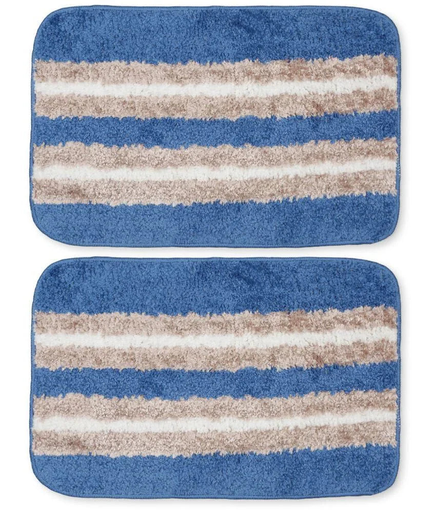 Horizon - Sky Blue Microfibre Doormat (Pack of 2)