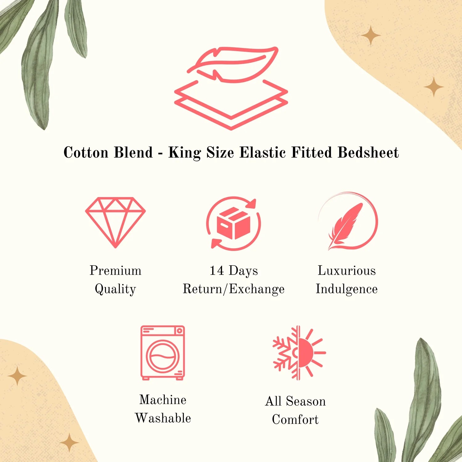 Claudia - King - Fitted Bedsheet (78×72 inches)