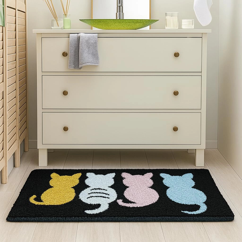 Kitty - Anti-Slip Microfibre Doormat (40x60 cm) - Pack of 1