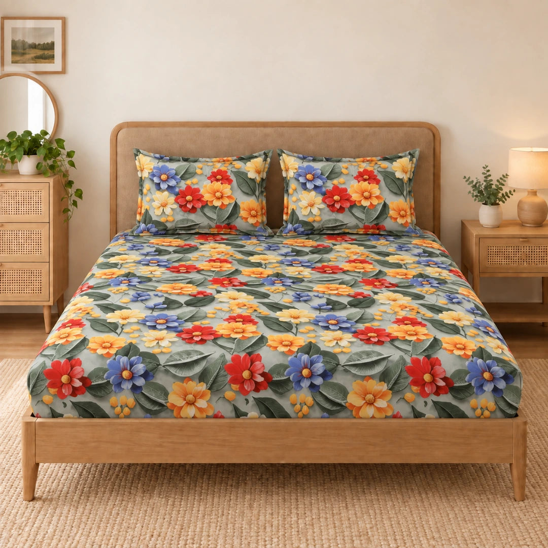 Mirella - King - 7D Design Fitted Bedsheet (78×72 inches)