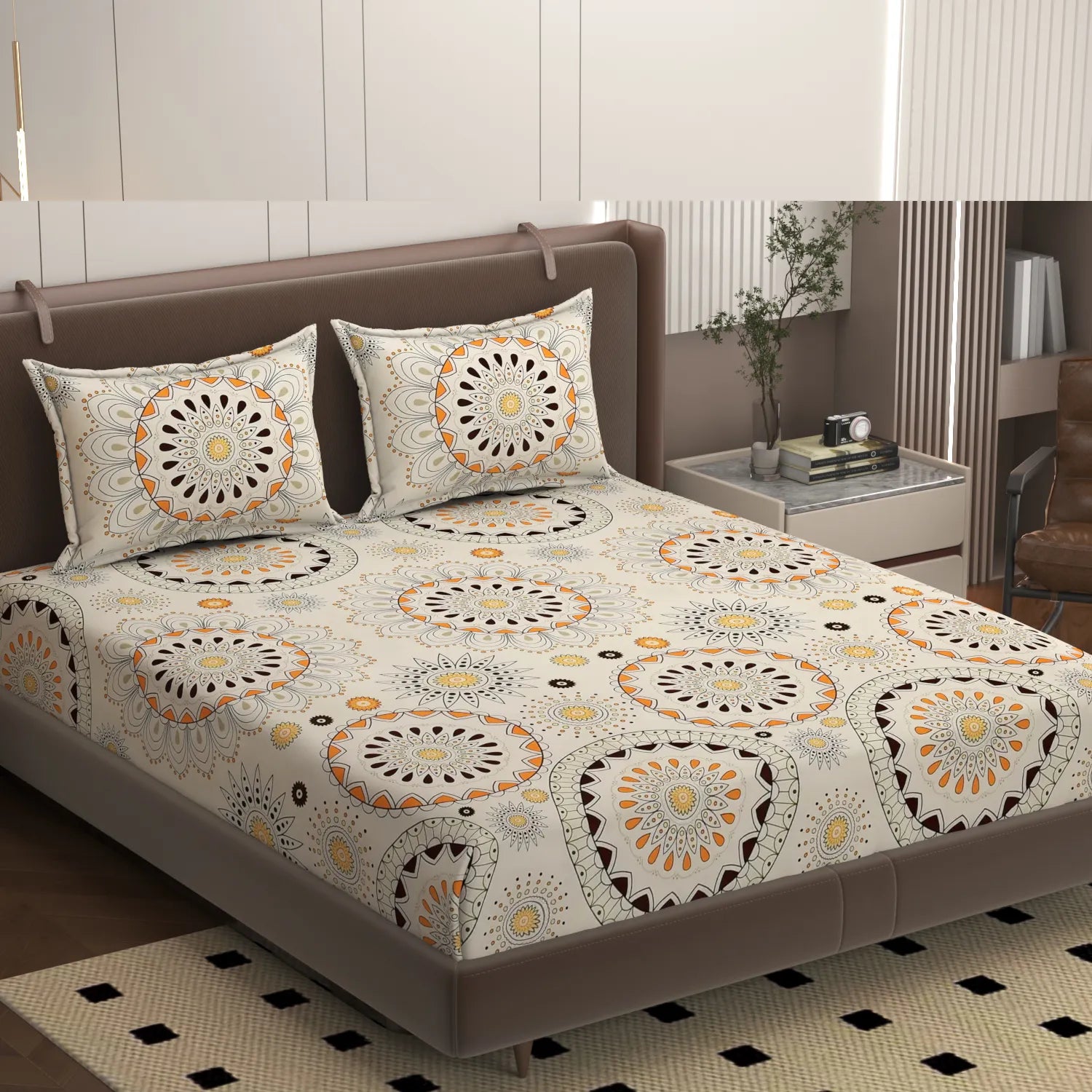 Centra - Queen/Double - Fitted Bedsheet (76×72 inches)