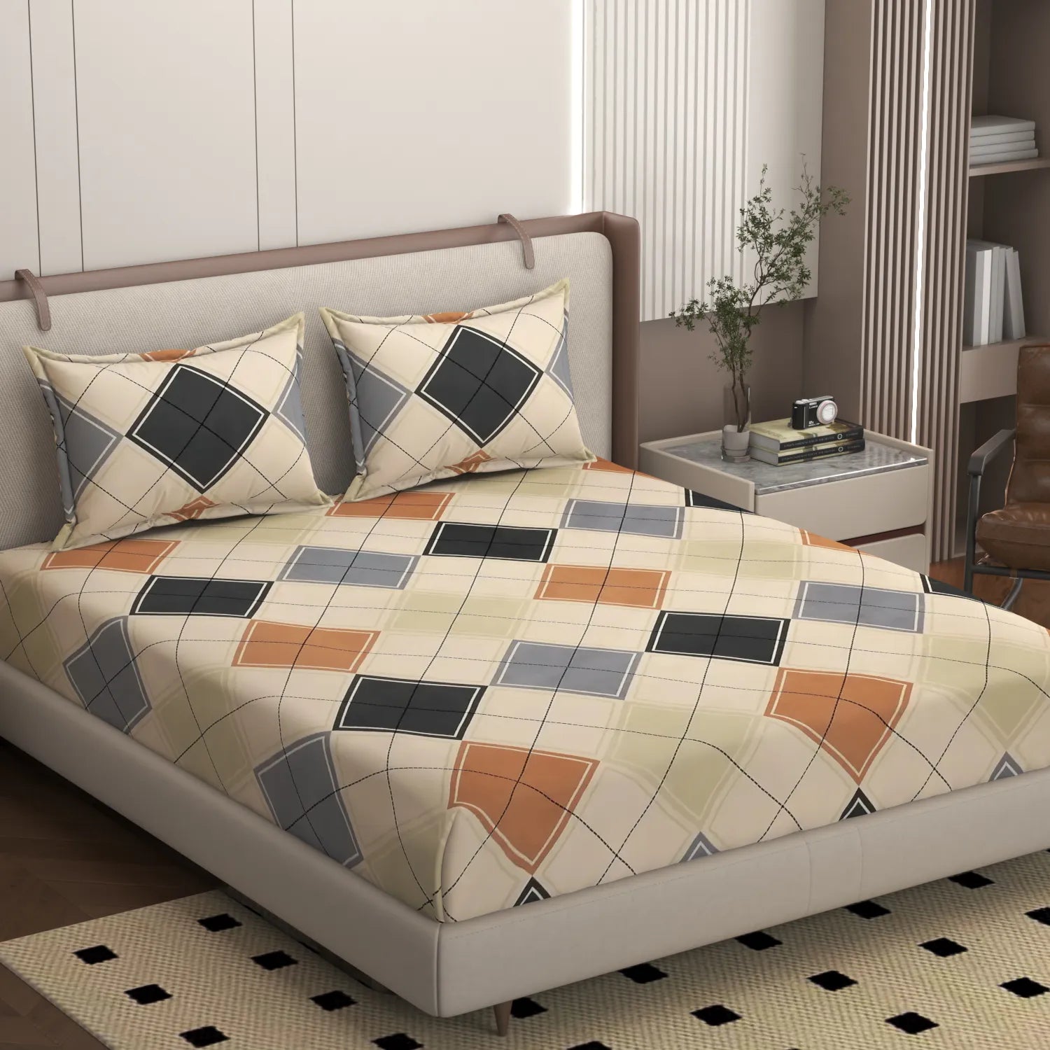 Clark - Queen/Double - Fitted Bedsheet (76×72 inches)