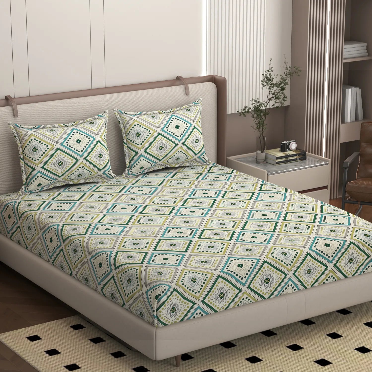 Emerald - Queen/Double - Fitted Bedsheet (76×72 inches)