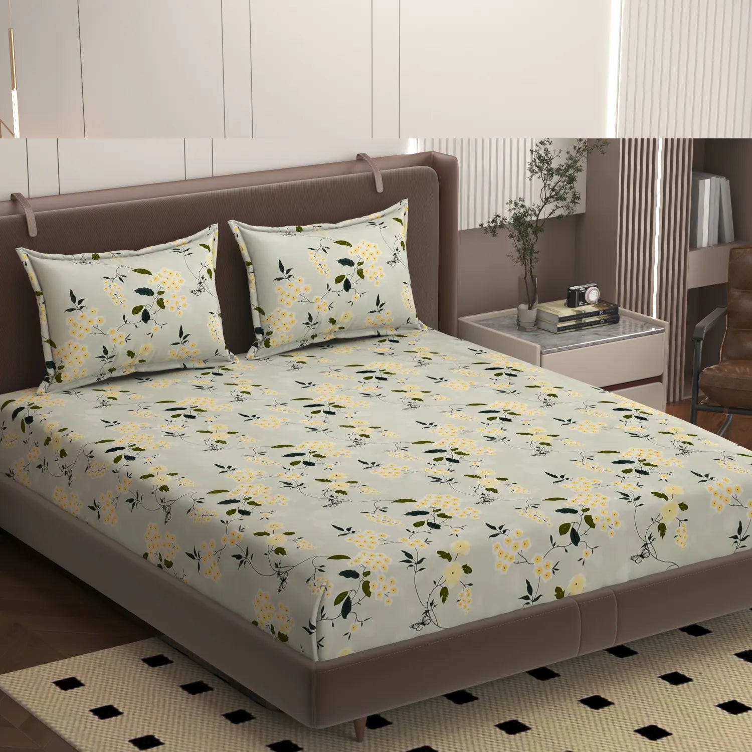 Fiona - Queen/Double - Fitted Bedsheet (76×72 inches)