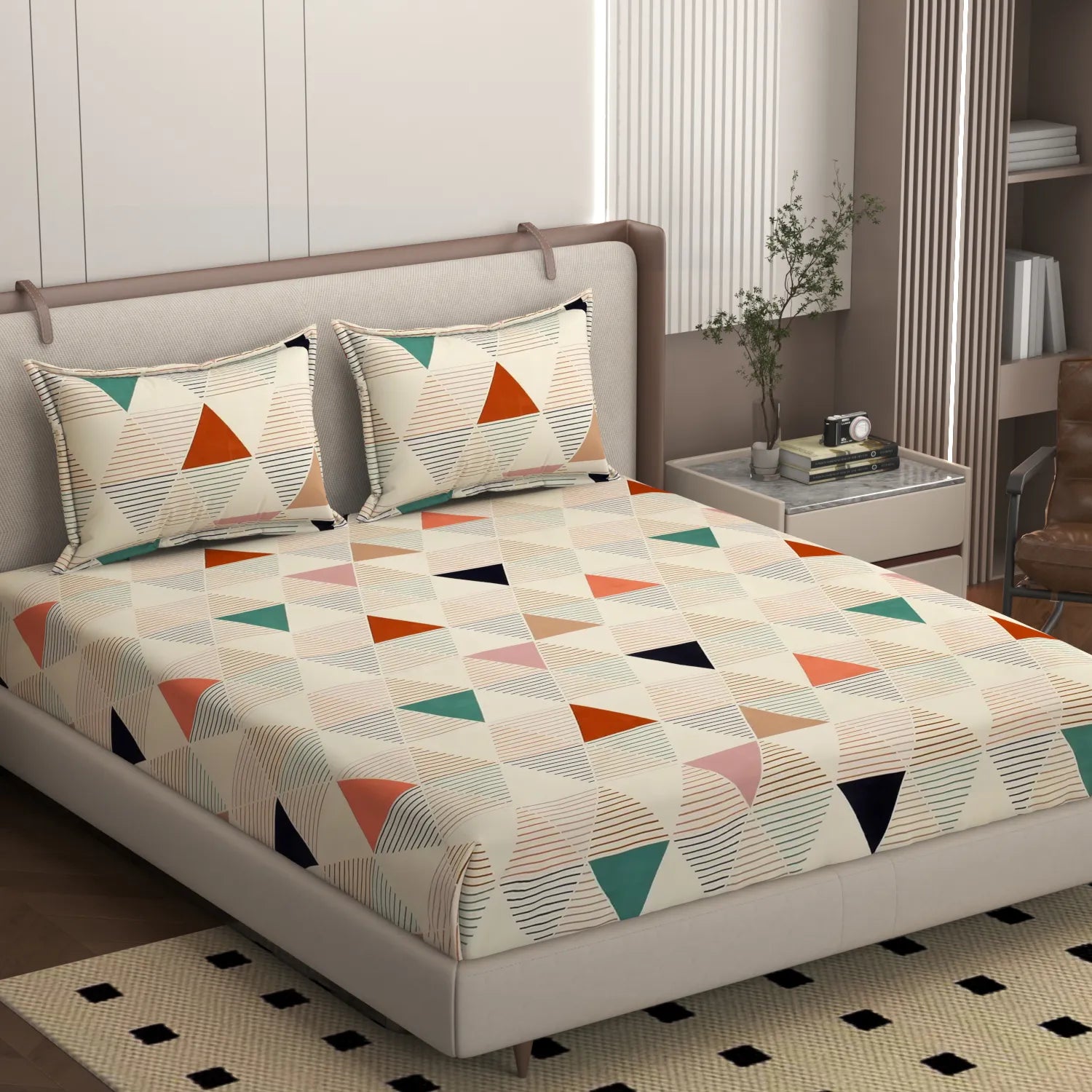 Prism - Queen/Double - Fitted Bedsheet (76×72 inches)