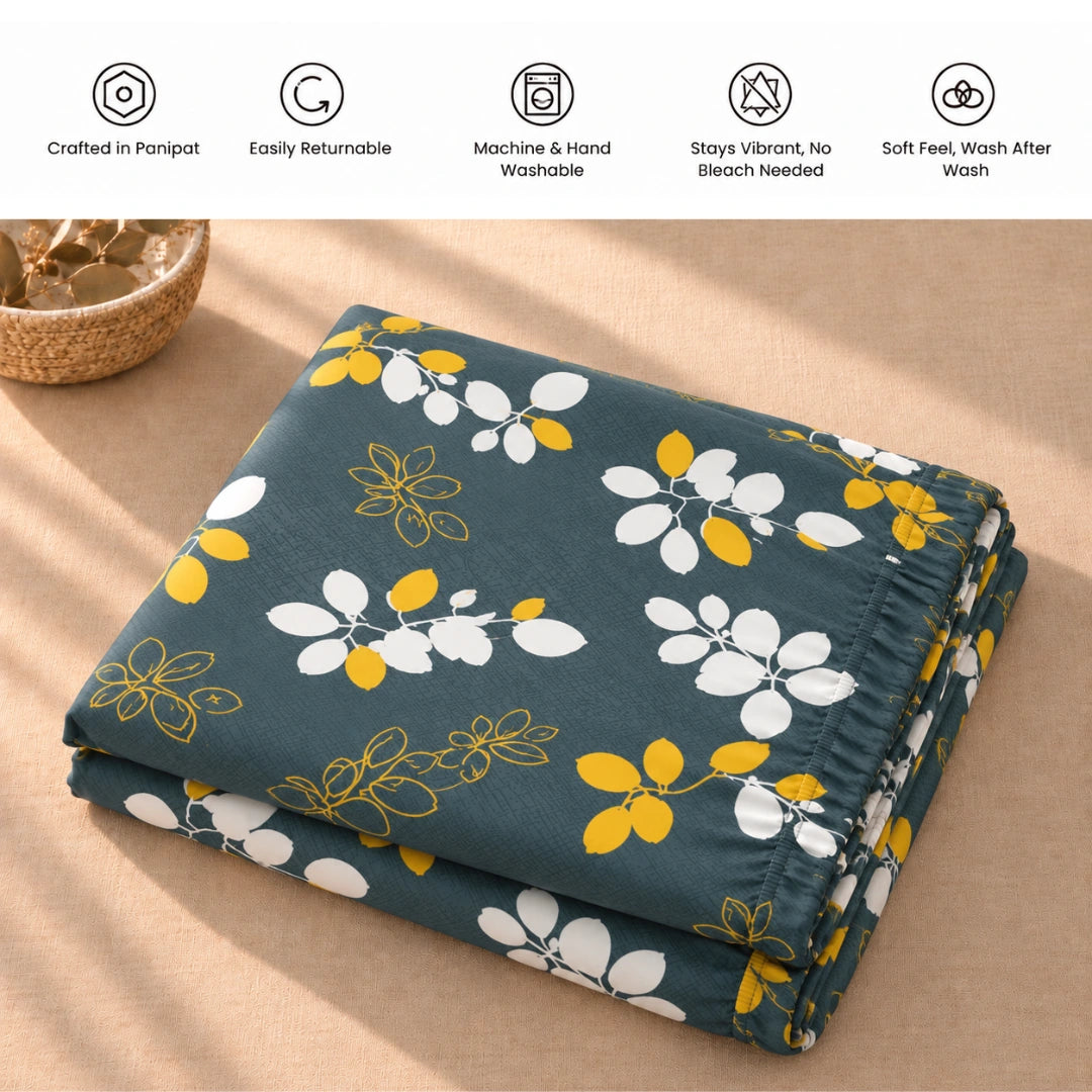Nightingale - Queen/Double - Fitted Bedsheet (76×72 inches)