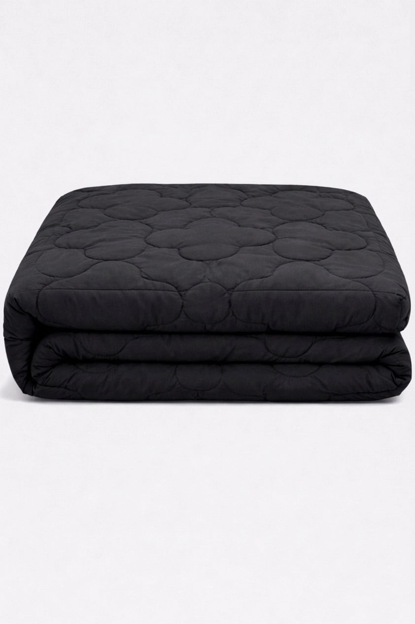 Reversible Double Bed Comforter - Obsidian & Ash (Clover)