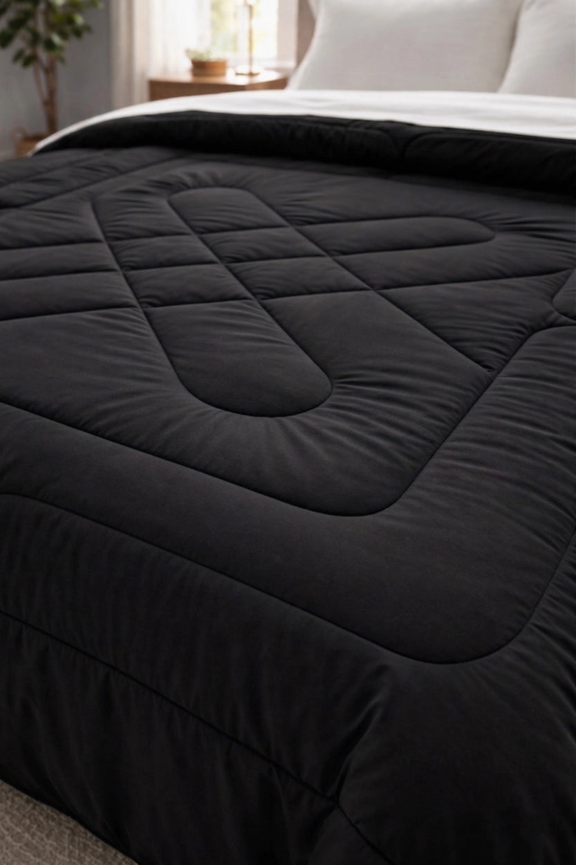 Reversible Double Bed Comforter - Obsidian & Ash (Diamond)