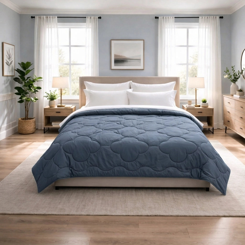 Reversible Double Bed Comforter - Ocean & Mist (Clover)