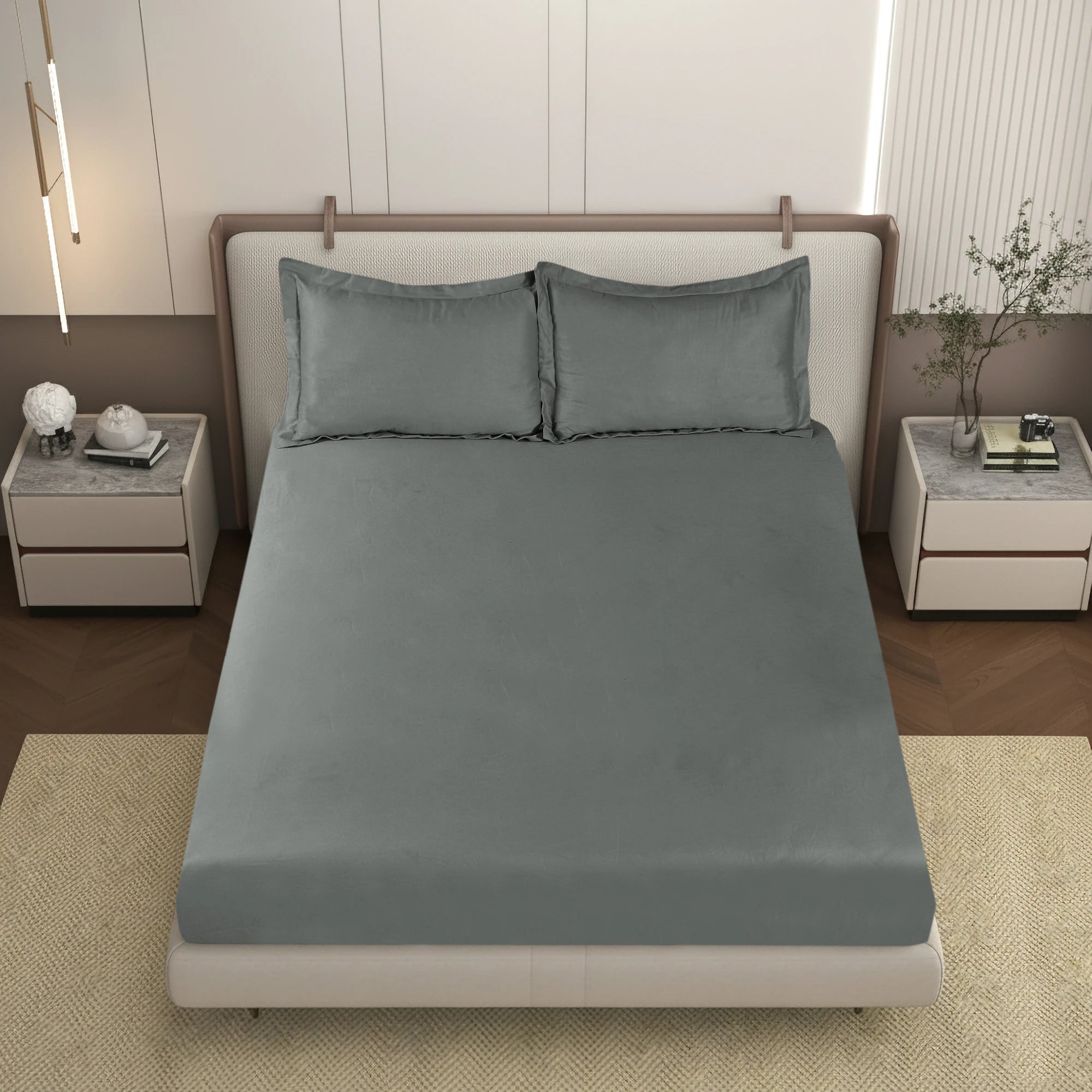 PURITY - Carbon Grey - Pure Cotton King Bedsheet (108×108 inches)