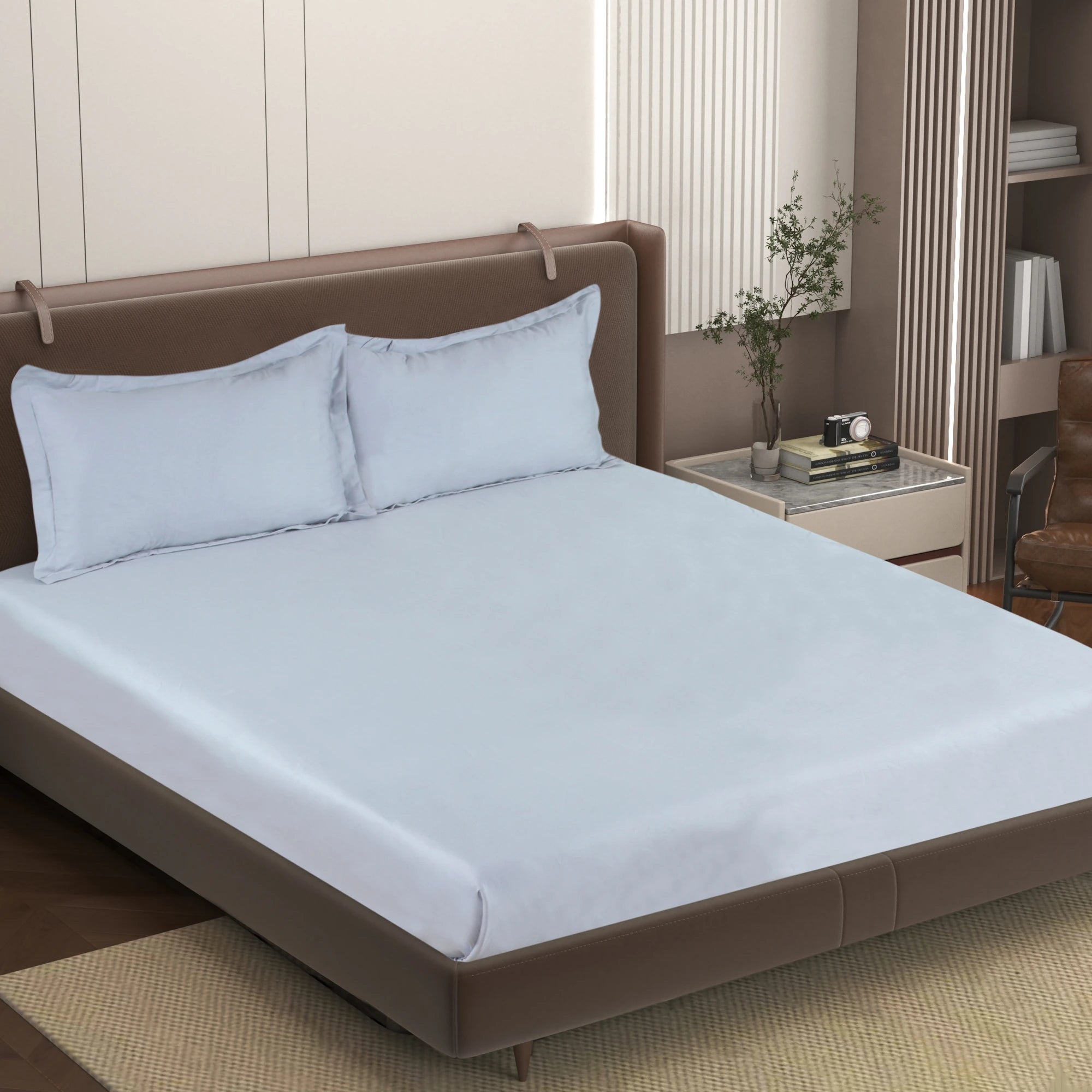 PURITY - Dove Grey - Pure Cotton King Bedsheet (108×108 inches)